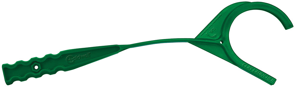 Caldwell Clay Launcher Handheld Manual Cocking Green Plastic Ambidextrous Standard Size Clays