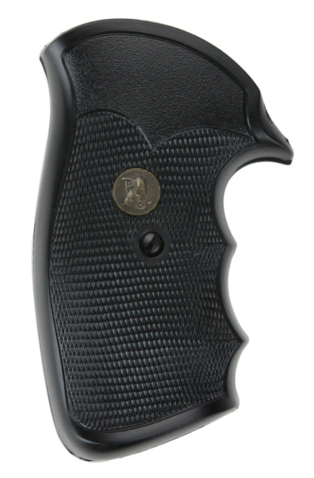 Pachmayr Gripper Series Finger Groove Checkered Rubber Grip S&W K/L Frame Round Butt