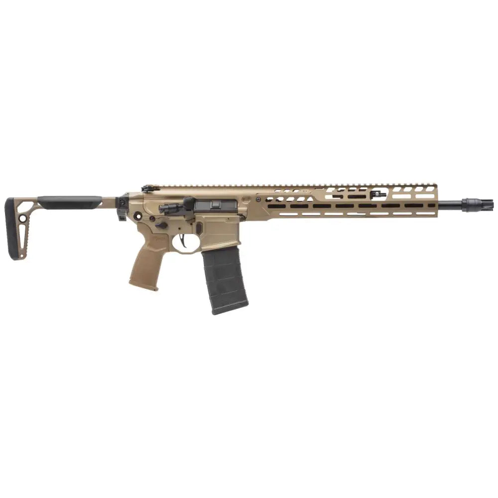 dSIG MCX SPEAR LT RFL 5.56 FDE 16"BBL, 13" LW HG, PUSH BTN FLD STOCK