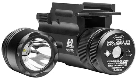 NcStar AQPTFLG Black Anodized 150 Lumen Cree LED Firearm Light and Green Laser Combo QD Weaver Mount