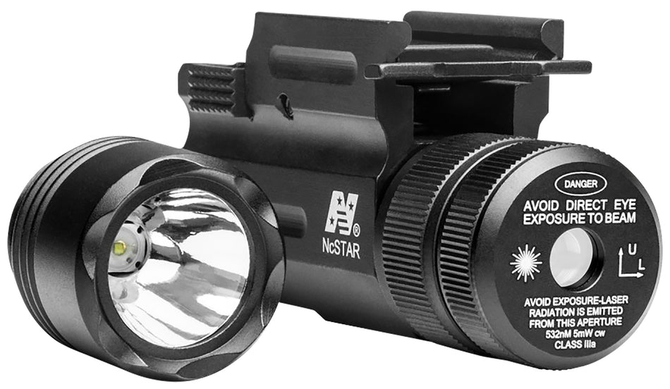 NcStar AQPTFLG Black Anodized 150 Lumen Cree LED Firearm Light and Green Laser Combo QD Weaver Mount