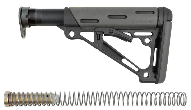 AR-15 M-16 Collapsible Buttstock with MilSpec Buffer Tube Assembly - Grey by Hogue