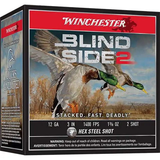 Winchester Blind Side 2 Shotgun Ammo 12 Gauge 3 in 1-3/8 oz #2