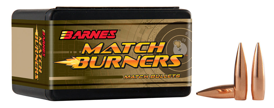 Barnes Match Burners 6mm 112gr Boat Tail Bullets 100/Box