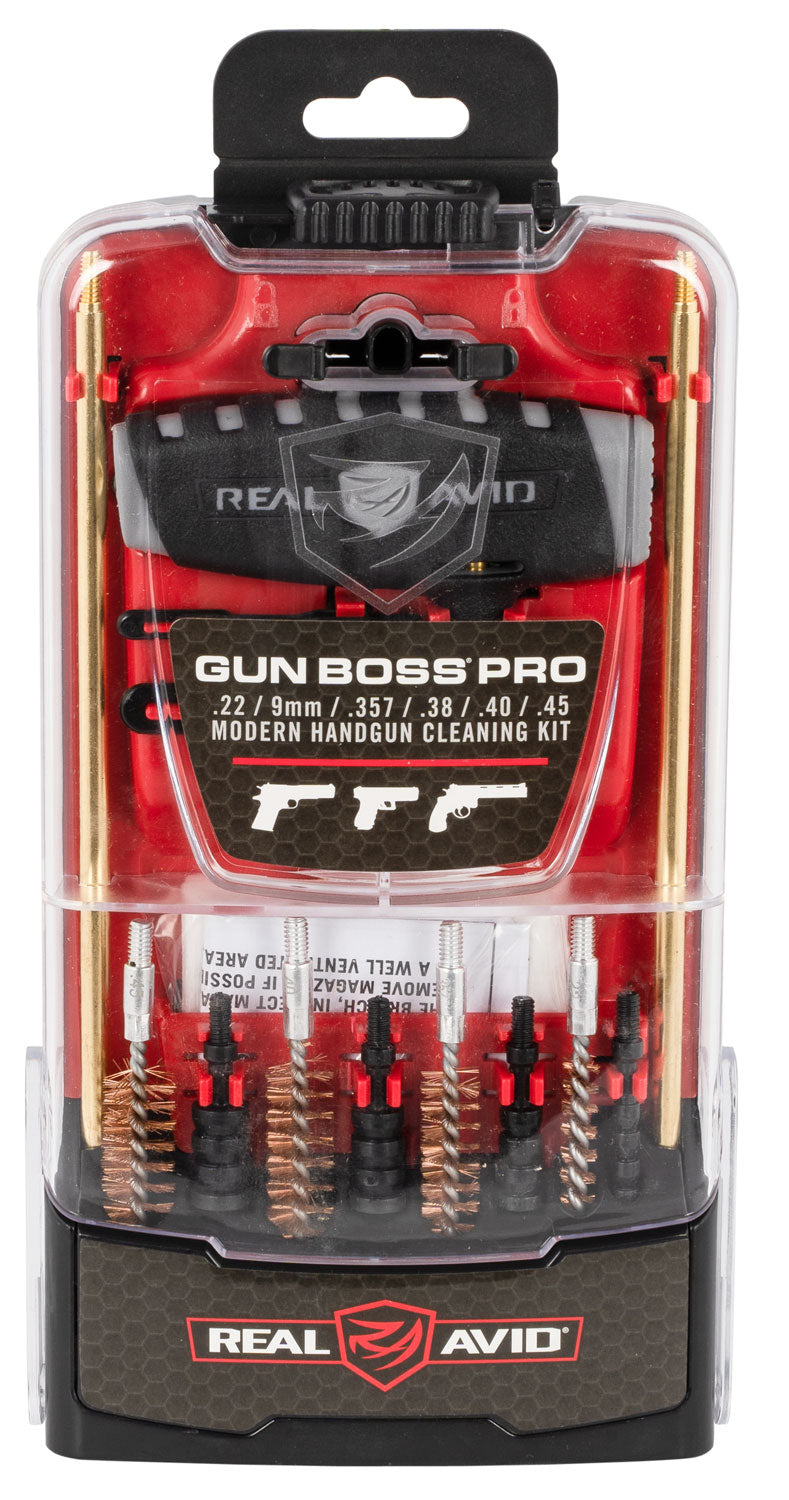 Real Avid Gun Boss Pro Multi-Caliber Handgun Cleaning Kit with Polycarbonate Case