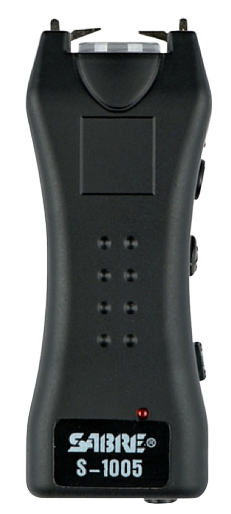Sabre S1005BK Mini Stun Gun Black with LED Flashlight Wrist Strap and Holster