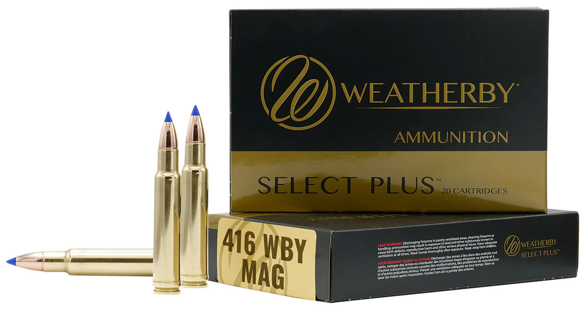 Weatherby Select Plus Barnes Tipped TSX Lead Free 350 Grain .416 Wthby Mag 2880 fps