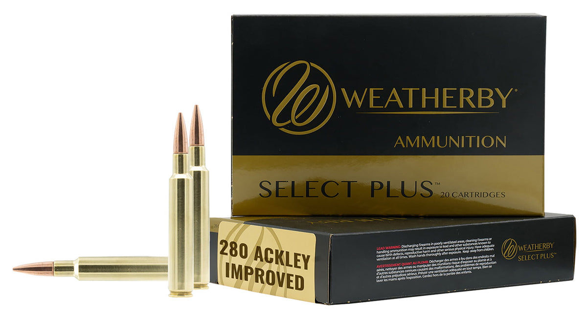 Weatherby Select Plus .280 Ackley 168 grain Berger Hybrid Hunter ammunition