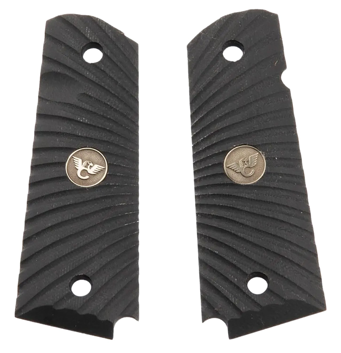 Wilson Combat 1911 Starburst Pattern Black G-10 Grip Panels with Medallion