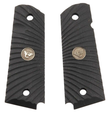 Wilson Combat 1911 Starburst Pattern Black G-10 Grip Panels with Medallion