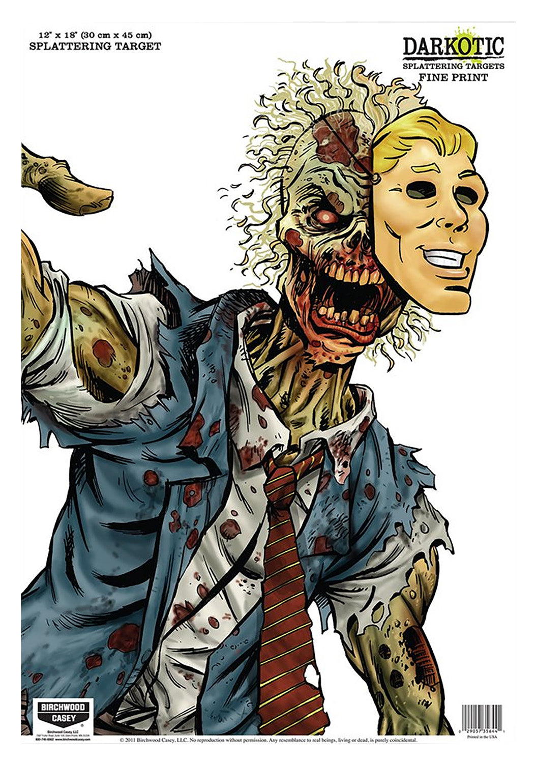 Birchwood Casey Darkotic Zombie Lawyer Impact Enhancement Splatter Hanging Target 12"x18" 8 Pack