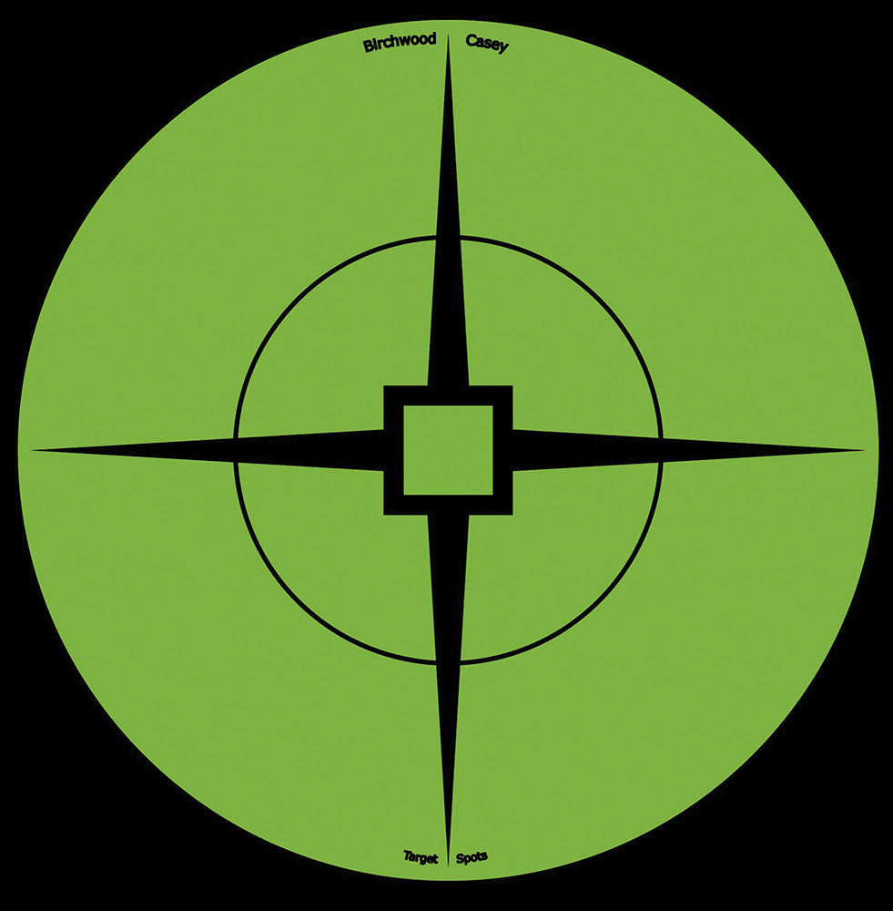 Birchwood Casey Target Spots 6" Atomic Green Crosshair Self-Adhesive Targets 10 Pack