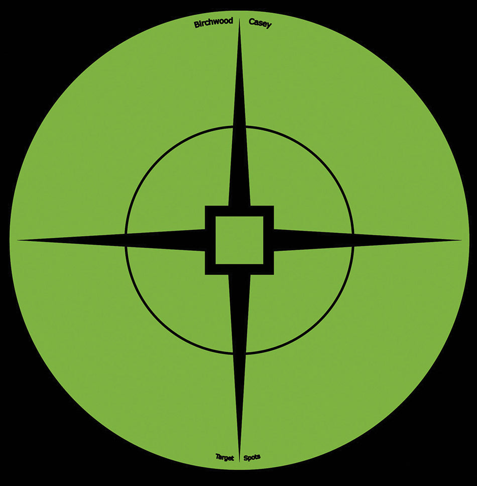 Birchwood Casey Target Spots 6" Atomic Green Crosshair Self-Adhesive Targets 10 Pack