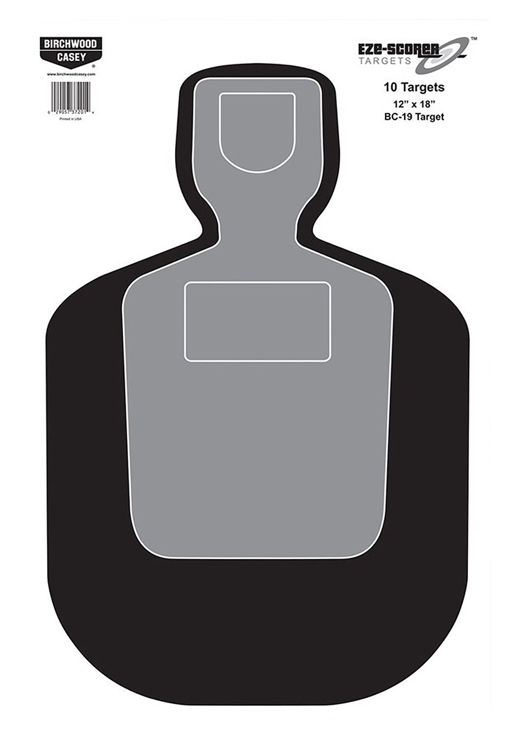 Birchwood Casey 12"x18" EZE-Scorer BC-19 Silhouette Hanging Paper Shooting Target 10 Pack