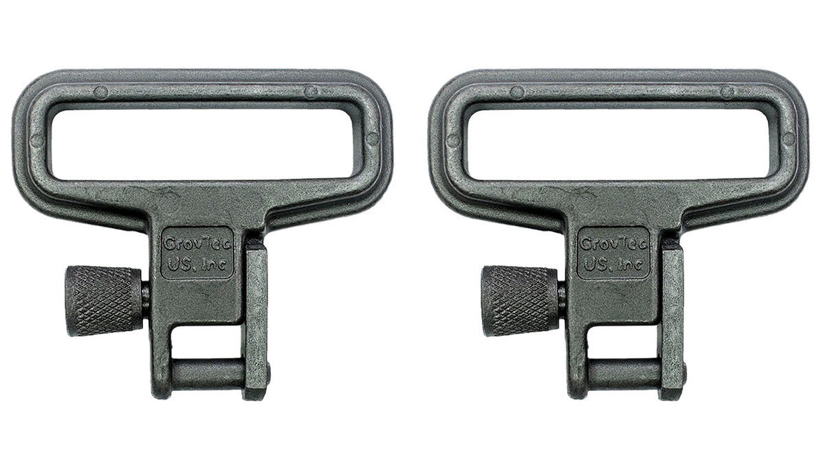 GrovTec GTSW05 Mil-Force Rifle Swivel Set 1.25" Black Zinc Phosphate Steel