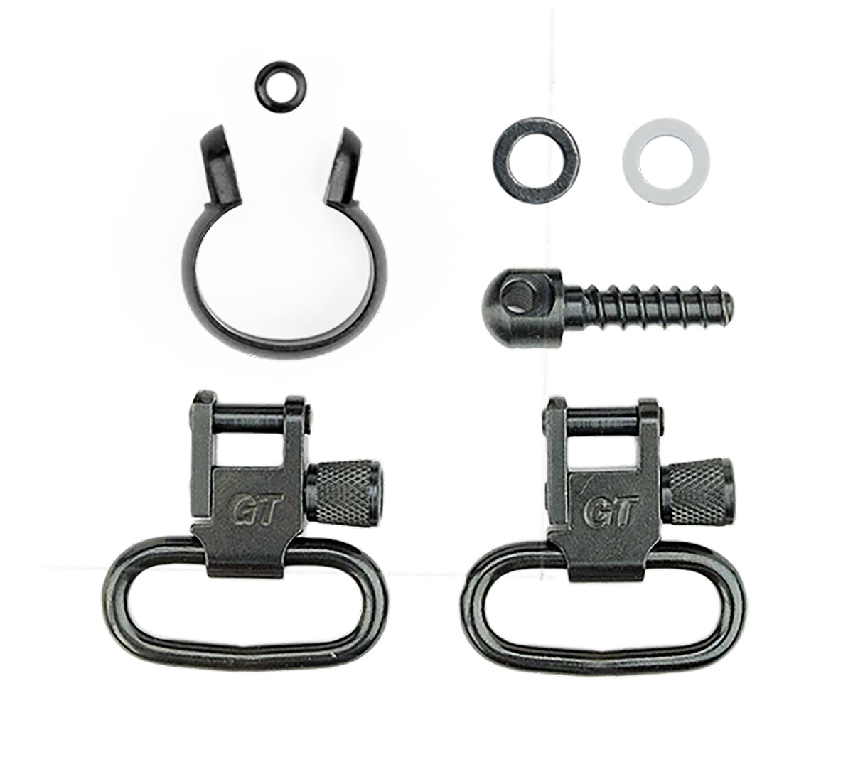 GrovTec US Inc GTSW41 1" Black Steel Barrel Band Swivel Set Uberti Rifle/Carbine