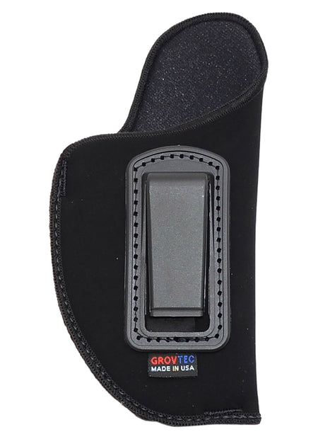 GrovTec US Inc GTHL14101R IWB Black Suede Belt Clip Holster for Medium Semi-Auto 3-4" Barrel Right Hand