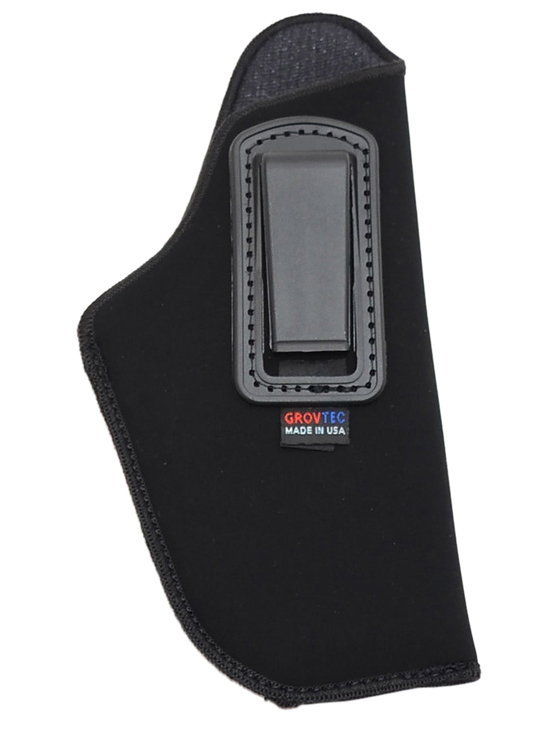 GrovTec US Inc GTHL14115R IWB Black Suede Belt Clip Holster for Large Semi-Auto 3-4" Barrel Right Hand
