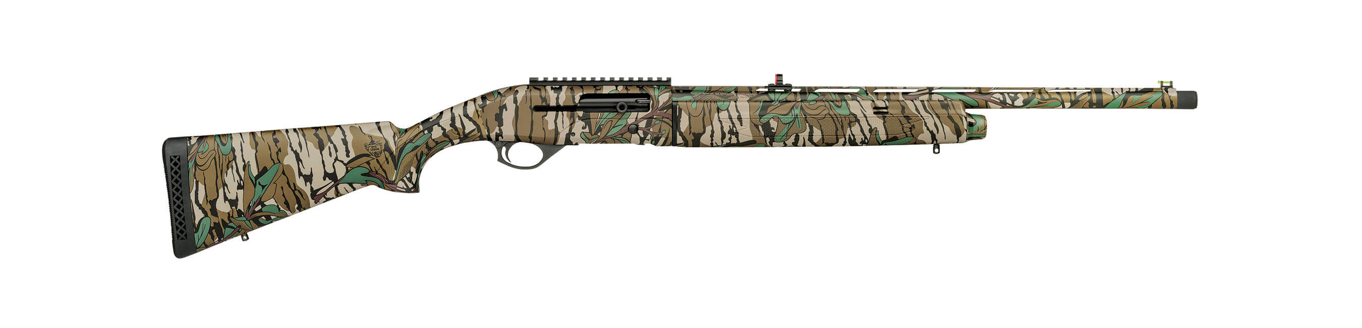 Mossberg 75808 SA-20 Turkey 20 Gauge Semi-Auto 3" 4+1 22" Mossy Oak Greenleaf Vent Rib Steel Barrel, Mossy Oak Greenleaf Picatinny Rail Receiver, Fixed Mossy Oak Greenleaf Synthetic Stock