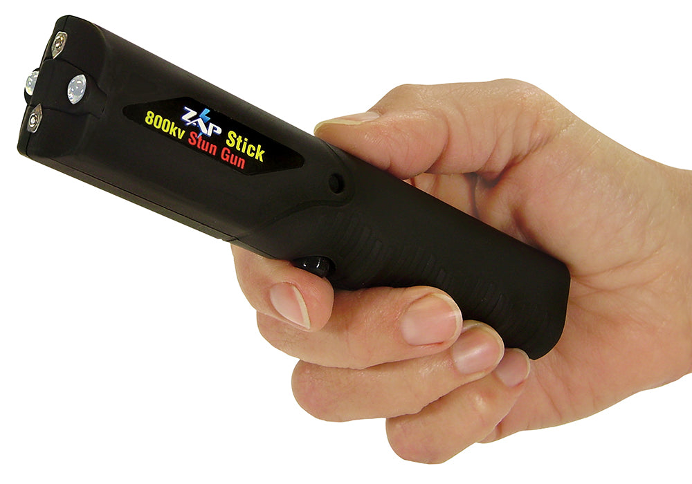 Zap Stick Stun Gun 800000V Black Plastic Close Contact ZAPSTK800FB