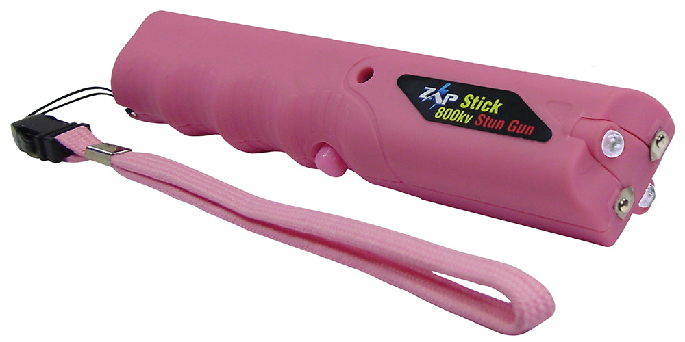 Zap Stick Stun Gun 800000V Pink Plastic Close Contact ZAPSTK800FP