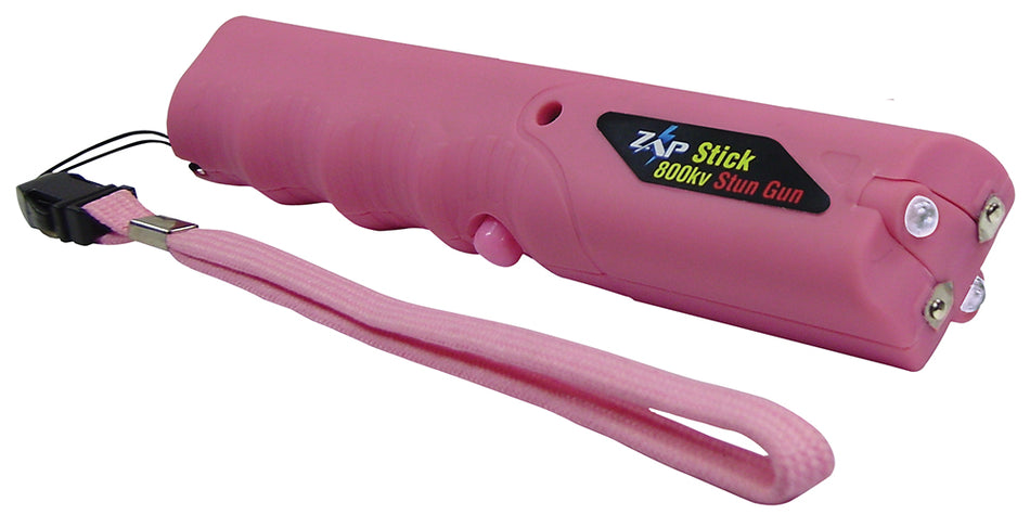 Zap Stick Stun Gun 800000V Pink Plastic Close Contact ZAPSTK800FP