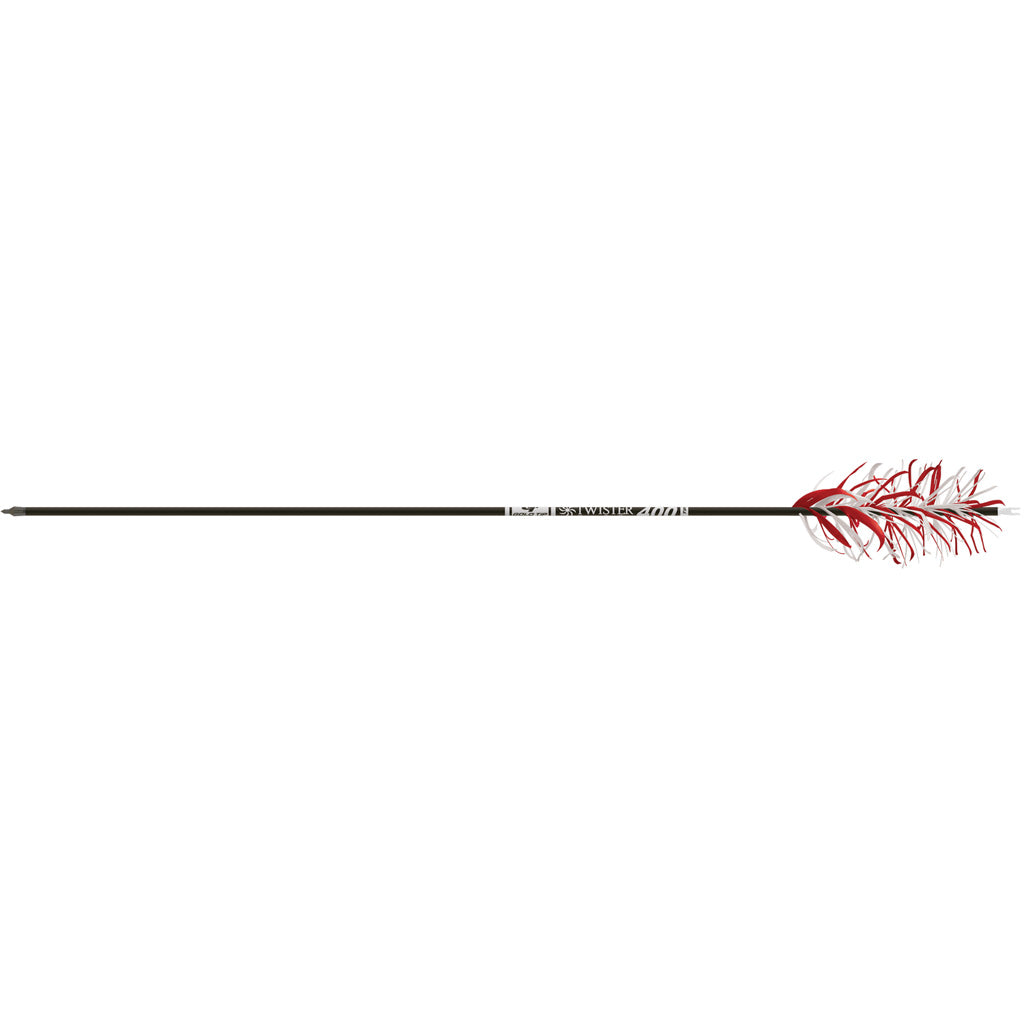 Gold Tip Twister FluFlu Arrow 500 Spine with Twisted Feathers 1 pk.