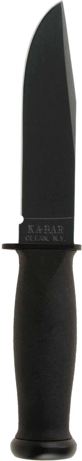 Ka-Bar Mark I 2221 Fixed 5.13" Clip Point Black 1095 Cro-Van Blade Kraton G Handle Hard Plastic MOLLE Sheath