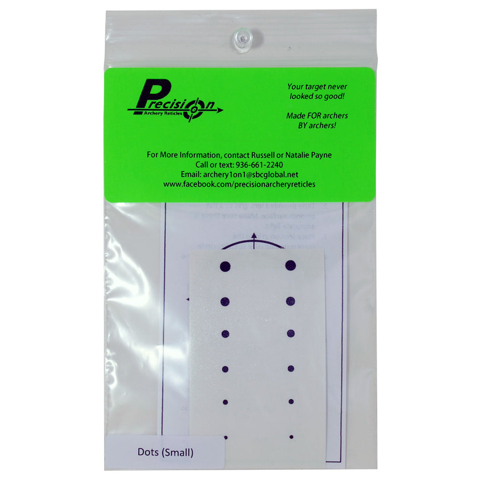 Axcel Small Dot Target Shooting Kit Black Lens Decals