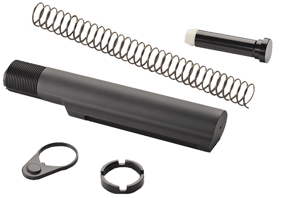 ATI Outdoors A5102240 AR-15 Military Grade 6-Position Buffer Tube Assembly Hard-Coat Anodized Black Aluminum with Hardware