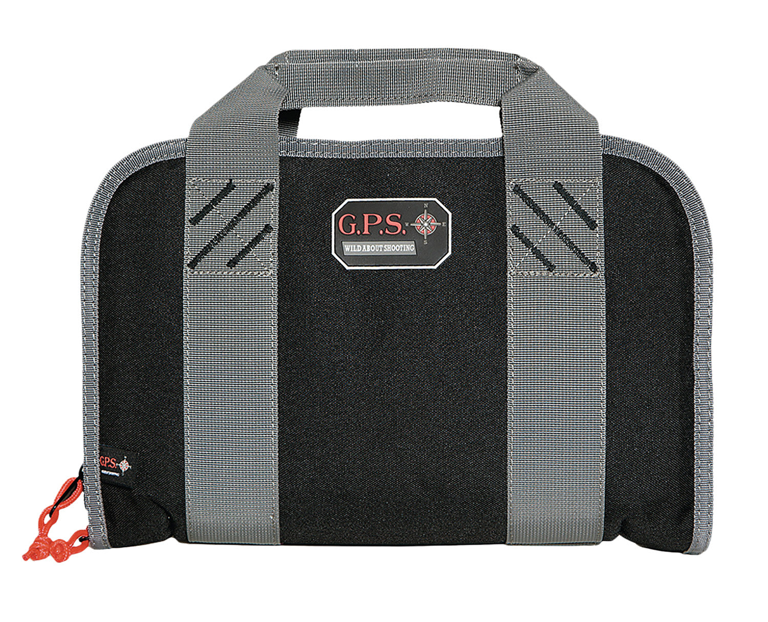 GPS Double Pistol Case Black Nylon Visual ID Storage Lockable Zipper Pulls
