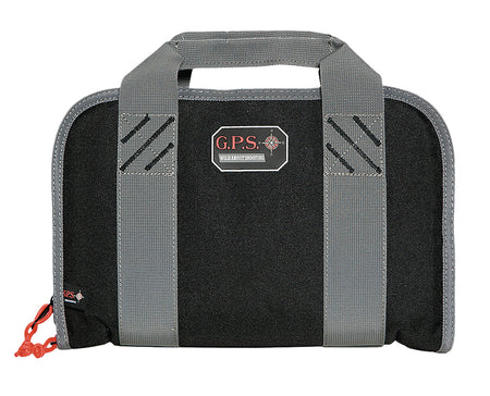 GPS Double Pistol Case Black Nylon Visual ID Storage Lockable Zipper Pulls