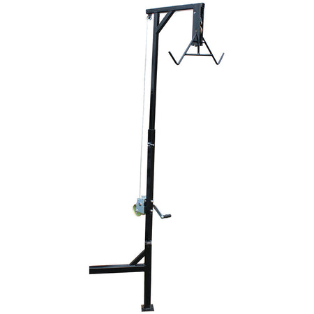 HME Game Hoist Truck Hitch Mount with Retractable Support Stand