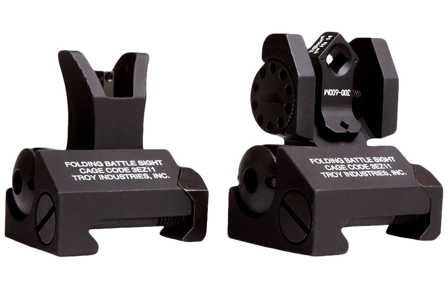 Troy Ind SSIGMCMSTBT01 Micro Tritium Sight Set M4 Front & Dioptic Rear Black Finish