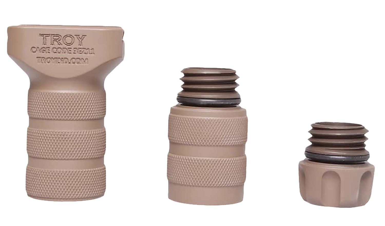 Troy Ind FDE Aluminum Modular Combat Grip for Picatinny Rail