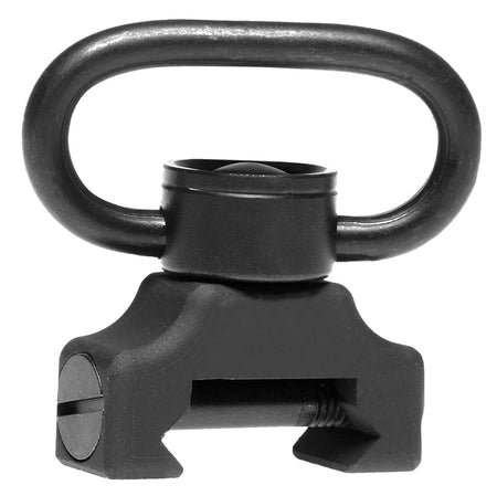 Troy Industries SMOUPBS00BT00 Black Steel BattleRail QD360 Push Button Sling Mount Swivel