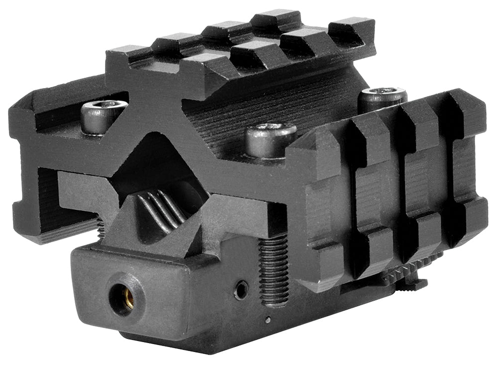 NcStar Universal Tri-Rail Barrel Mount Red Laser for Rifles Black Anodized