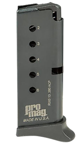 ProMag RUG13 6rd .380 ACP Magazine Fits Ruger LCP Blued Steel