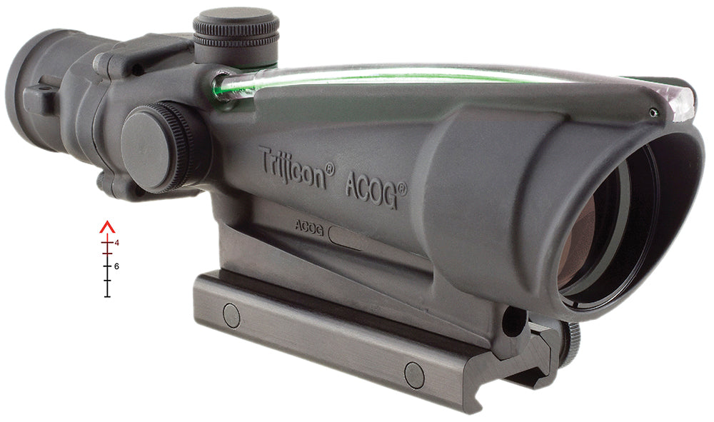Trijicon 100144 ACOG Fixed 3.5x35mm Scope Black Anodized Illuminated Green Chevron BDC Reticle .308/7.62