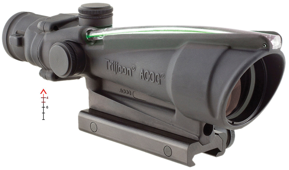 Trijicon 100144 ACOG Fixed 3.5x35mm Scope Black Anodized Illuminated Green Chevron BDC Reticle .308/7.62