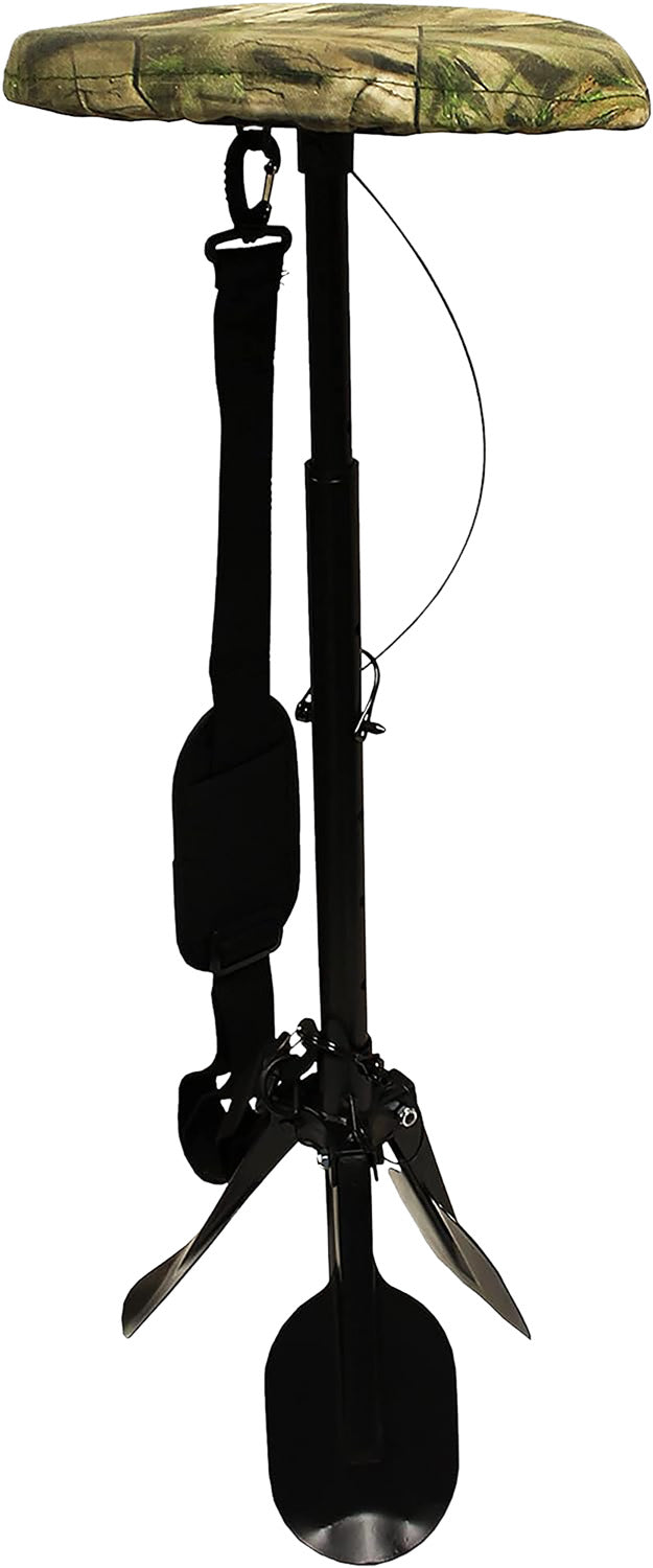 Mojo Outdoors HW2203 Black Steel Mud Seat Adjustable Height Hunting