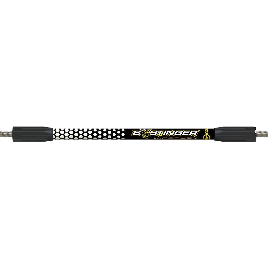 Bee Stinger MicroHex 12 in. Black/White V-Bar Bow Stabilizer