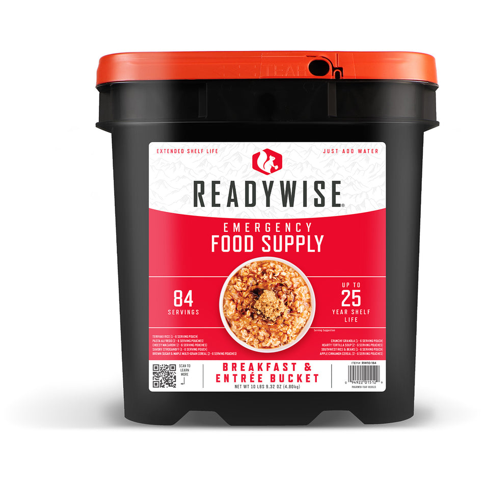 ReadyWise 84 Serving Freeze-Dried Emergency Food Bucket RW01184