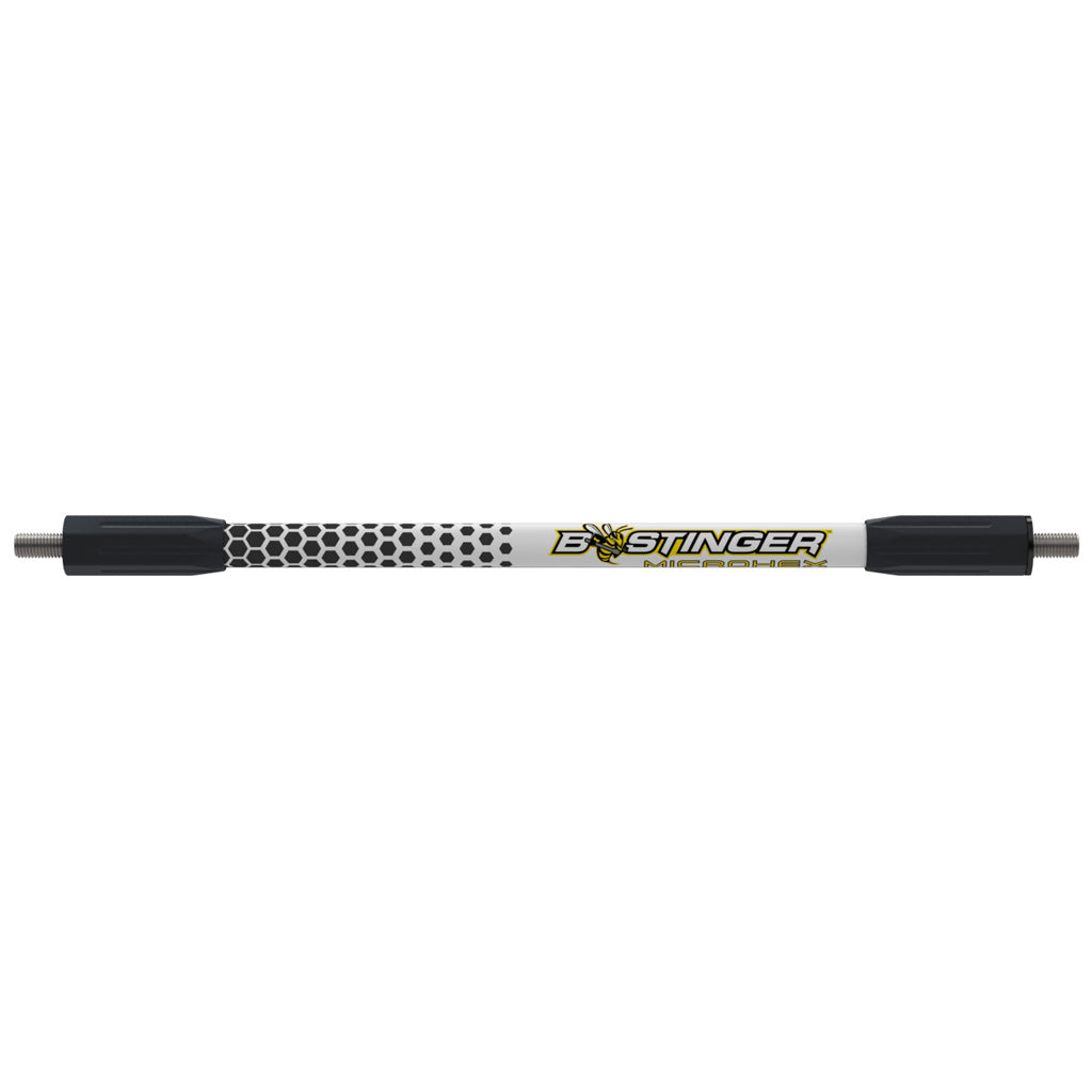 Bee Stinger MicroHex 15 in. Black/White V-Bar Bow Stabilizer