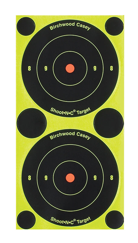 Birchwood Casey Shoot-N-C Reactive 3" Bullseye Self-Adhesive Paper Targets Black/Yellow 240 Pack