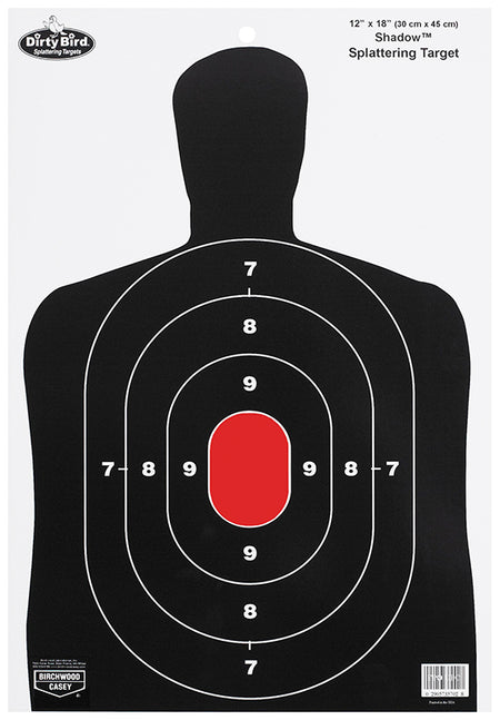 Birchwood Casey Dirty Bird BC-27 Silhouette Tagboard Hanging Shooting Targets 12"x18" Black/White 8 Pack