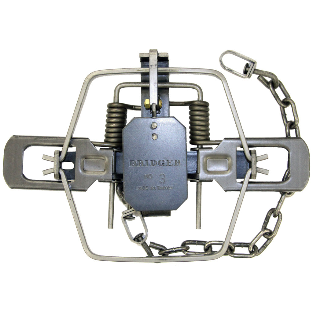No. 3 Bridger Coil Trap with Machine Chain and Swivel