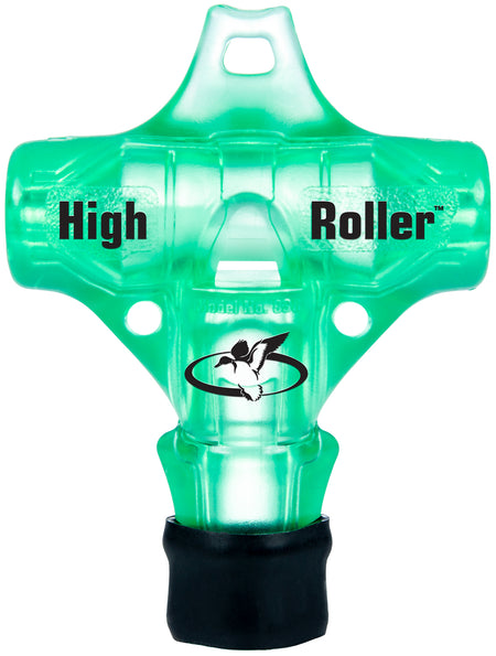 Primos High Roller Fluttering Duck Whistle Call - Green Polycarbonate Body