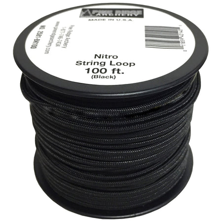 Pine Ridge Nitro Low-Stretch String Loop Material Black 100 ft.