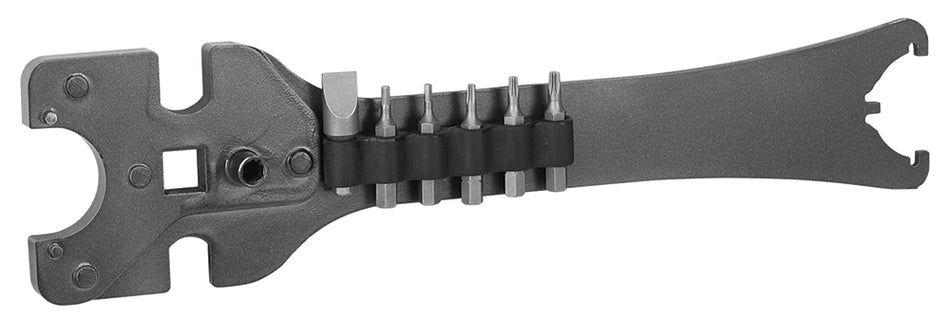 Wheeler Basic AR-15 Armorer's Wrench with 6 Gunsmithing Bits